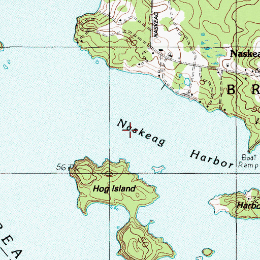 Topographic Map of The Triangles, ME