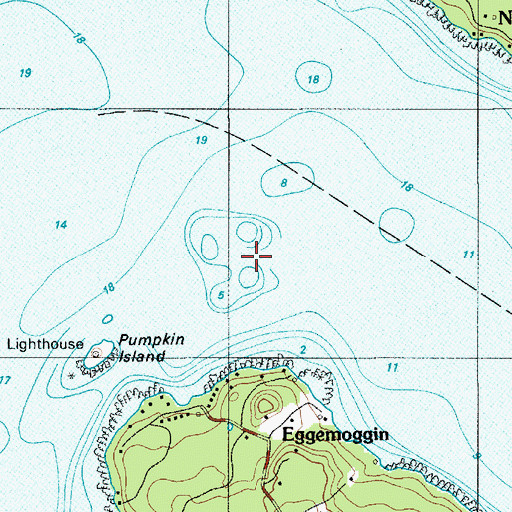 Topographic Map of The Triangles, ME
