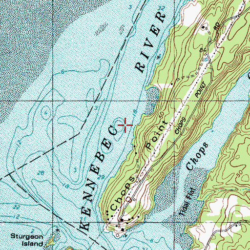 Topographic Map of Trotts Rock, ME