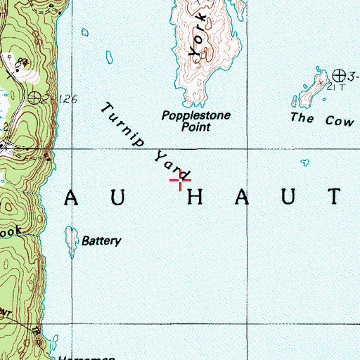 Topographic Map of Turnip Yard, ME