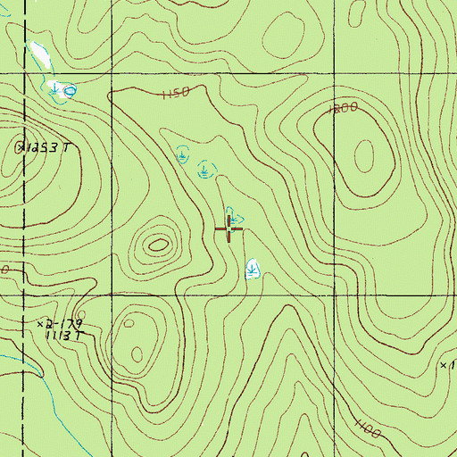 Topographic Map of Western Ledge, ME