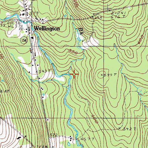 Topographic Map of Meadow Brook, ME