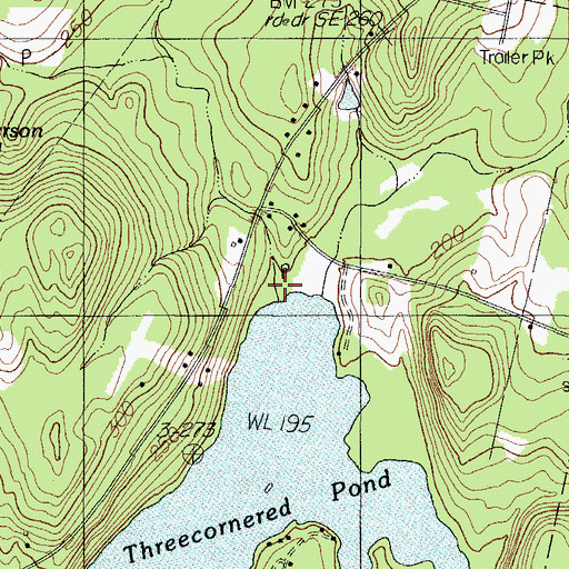 Topographic Map of Stony Brook, ME