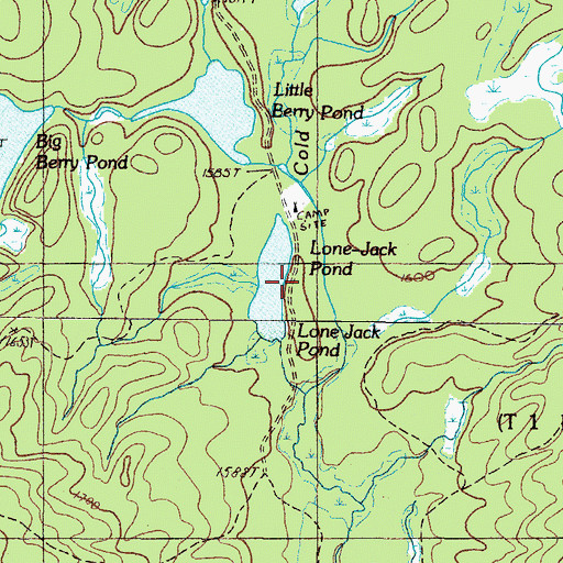 Topographic Map of Lone Jack Pond, ME
