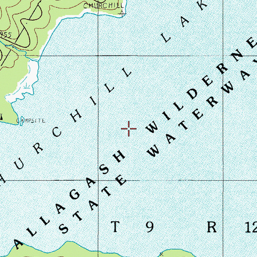 Topographic Map of Allagash State Wilderness Waterway, ME