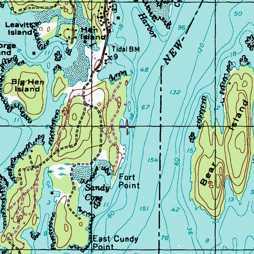 Topographic Map of Cundy Points, ME