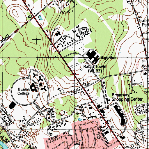 Topographic Map of WZON-AM (Bangor), ME