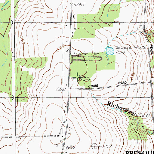 Topographic Map of WFST-AM (Caribou), ME