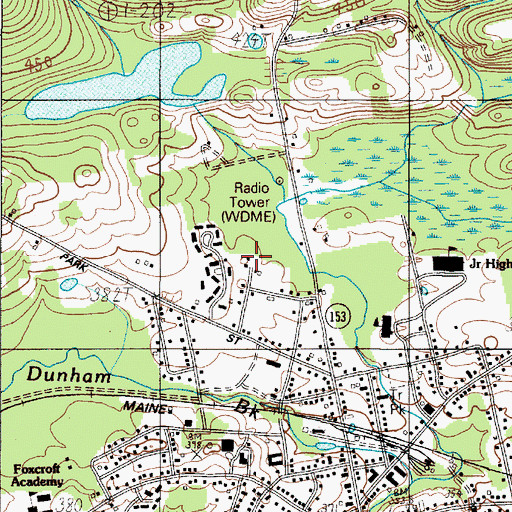 Topographic Map of WDME-AM (Dover-Foxcroft), ME