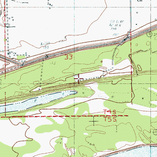 Topographic Map of Modoc Landing, AR