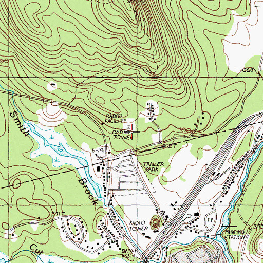 Topographic Map of WSYY-AM (Millinocket), ME