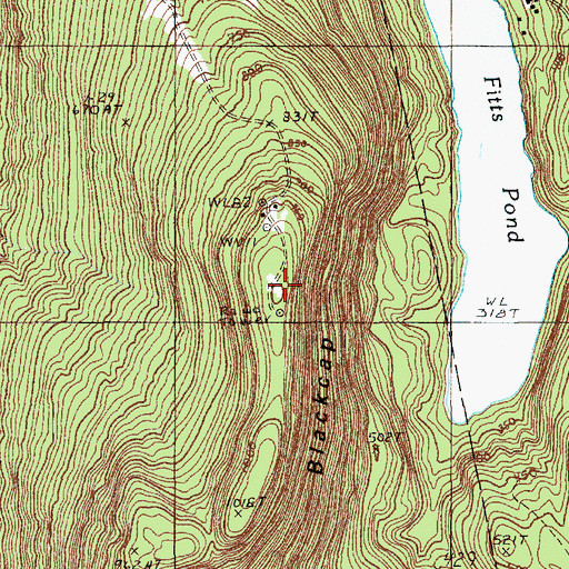 Topographic Map of WEZQ-FM (Bangor), ME