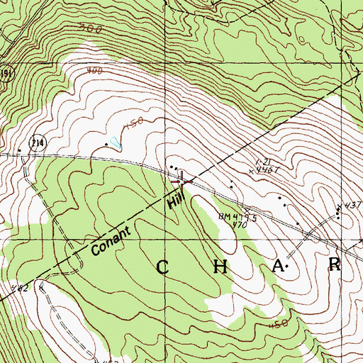Topographic Map of WMED-FM (Calais), ME