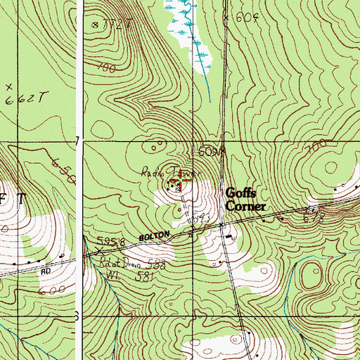 Topographic Map of WDME-FM (Dover-Foxcroft), ME