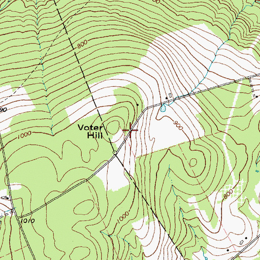 Topographic Map of WKTJ-FM (Farmington), ME