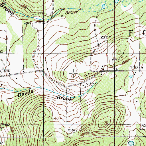 Topographic Map of WMEF-FM (Fort Kent), ME