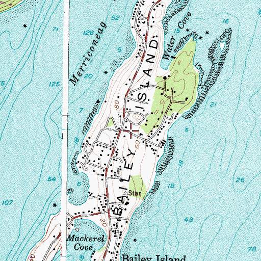 Topographic Map of WYFP-FM (Harpswell), ME
