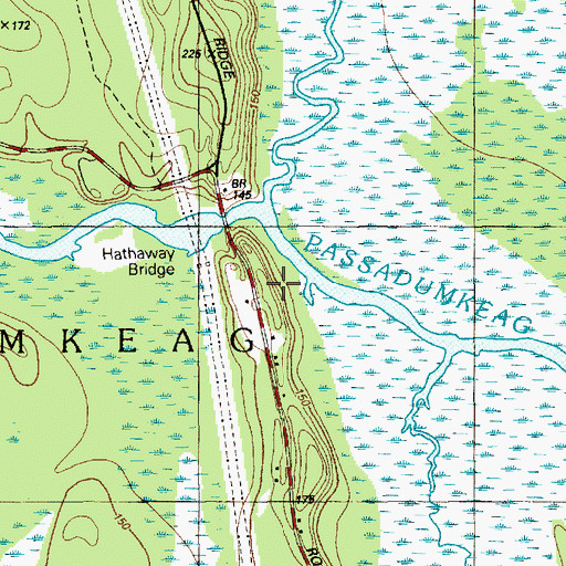 Topographic Map of WPVM-FM (Howland), ME