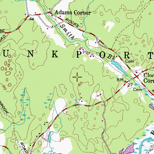 Topographic Map of WBQW-FM (Kennebunkport), ME