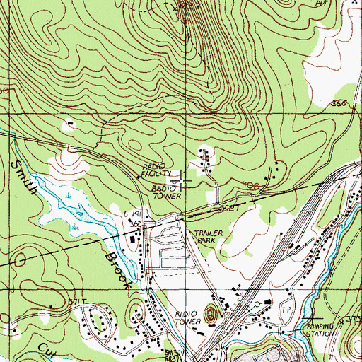 Topographic Map of WSYY-FM (Millinocket), ME