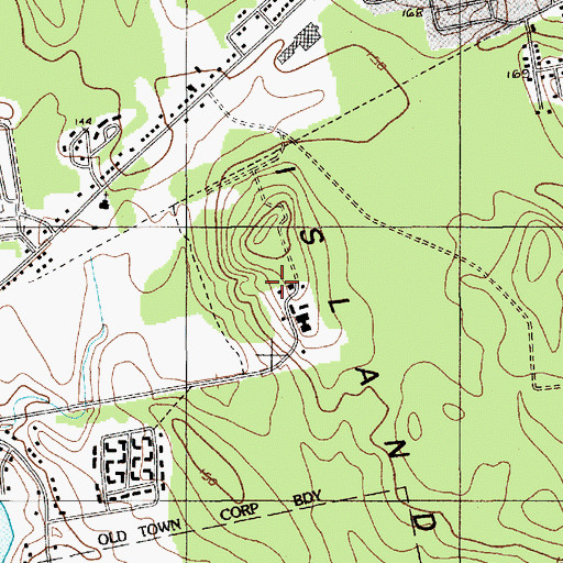 Topographic Map of WMEB-FM (Orono), ME