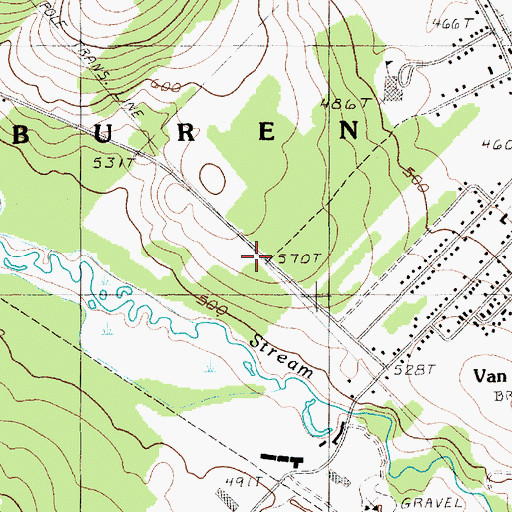 Topographic Map of WCXV-FM (Van Buren), ME
