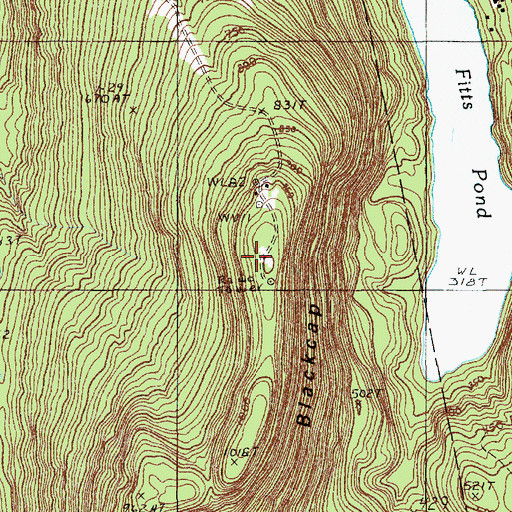 Topographic Map of WVII-TV (Bangor), ME