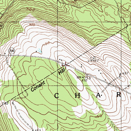 Topographic Map of WMED-TV (Calais), ME