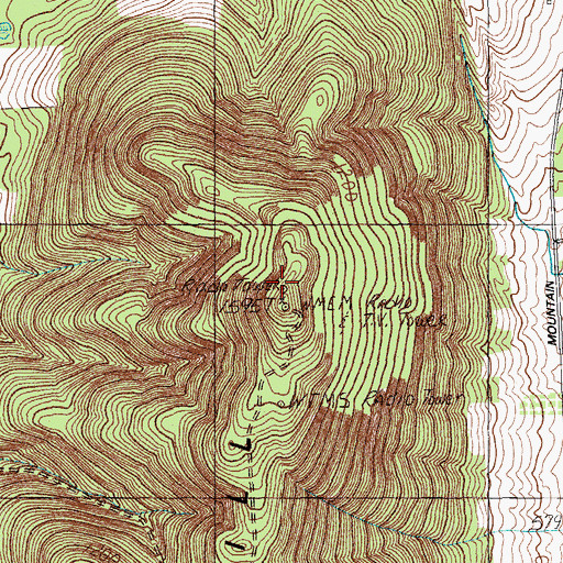 Topographic Map of WMEM-TV (Presque Isle), ME