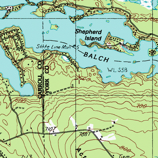 Topographic Map of Buzzy's Field, ME