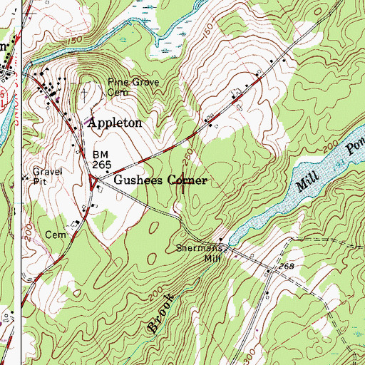 Topographic Map of Ben Hur Heliport, ME