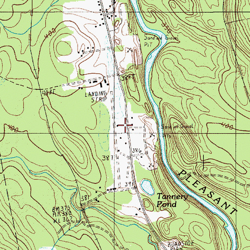 Topographic Map of Webber Jones Airport, ME