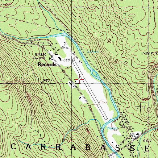 Topographic Map of Sugarloaf Regional Airport, ME