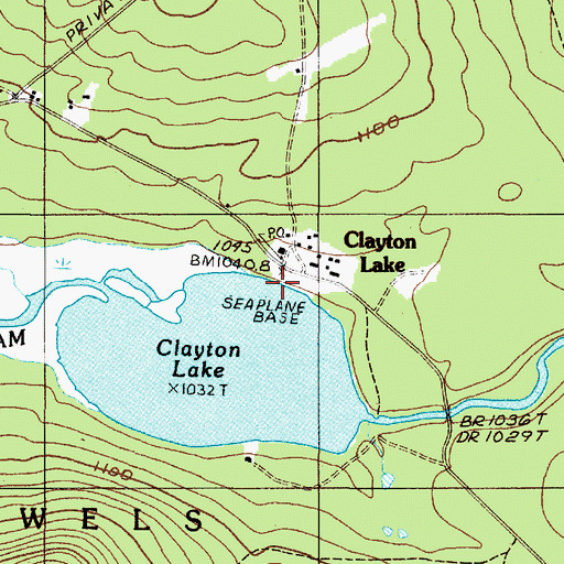 Topographic Map of Ilco Landing Area Seaplane Base, ME
