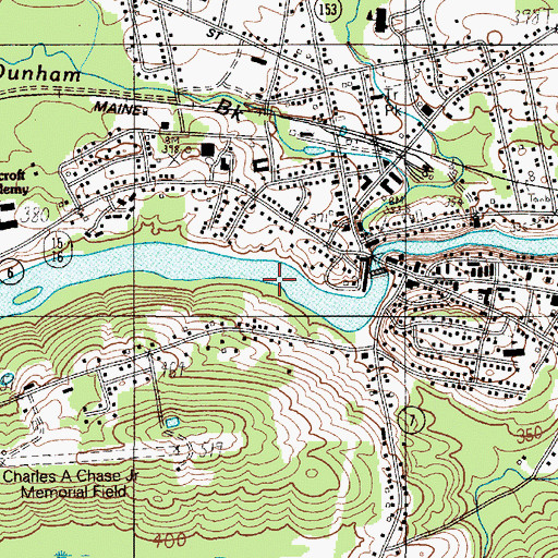 Topographic Map of Riverside Seaplane Base, ME