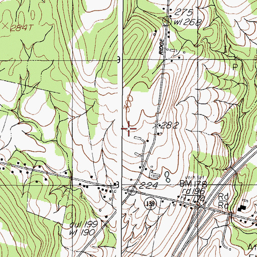 Topographic Map of Bob-Mar Airport, ME