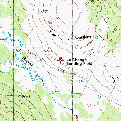 Topographic Map of Sunrise Farms Airport, ME