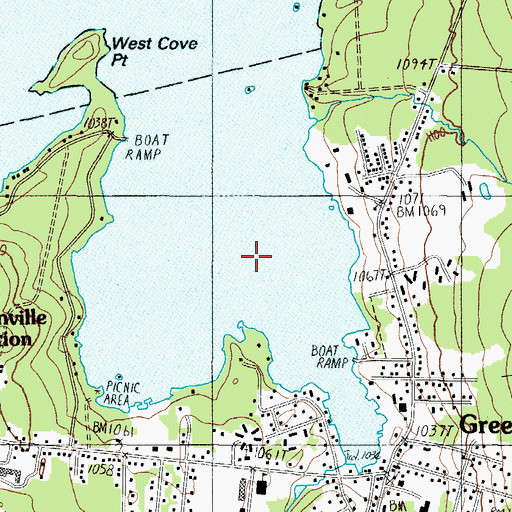 Topographic Map of Greenville Forestry Seaplane Base, ME
