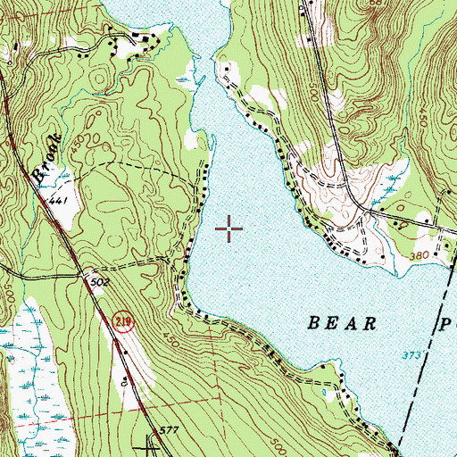 Topographic Map of Cooper Seaplane Base, ME