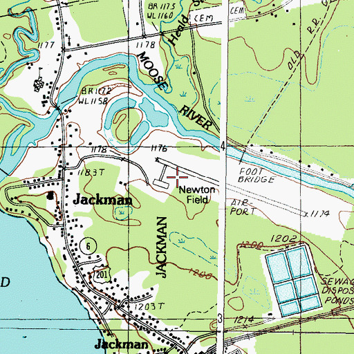 Topographic Map of Newton Field, ME