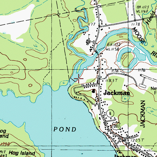 Topographic Map of Moose River Seaplane Base, ME