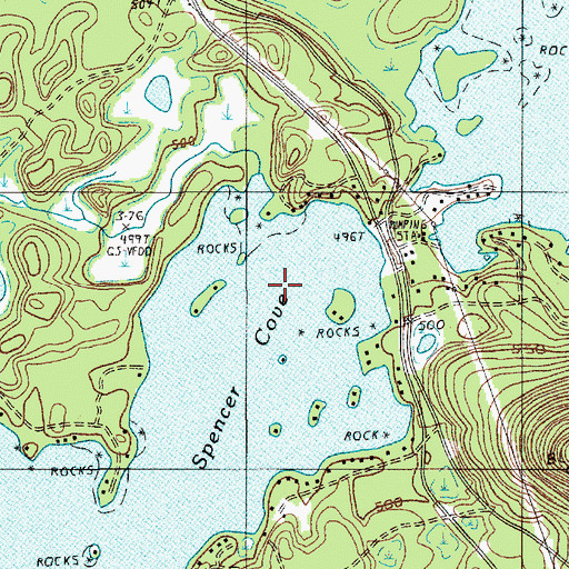 Topographic Map of Millinocket Seaplane Base, ME