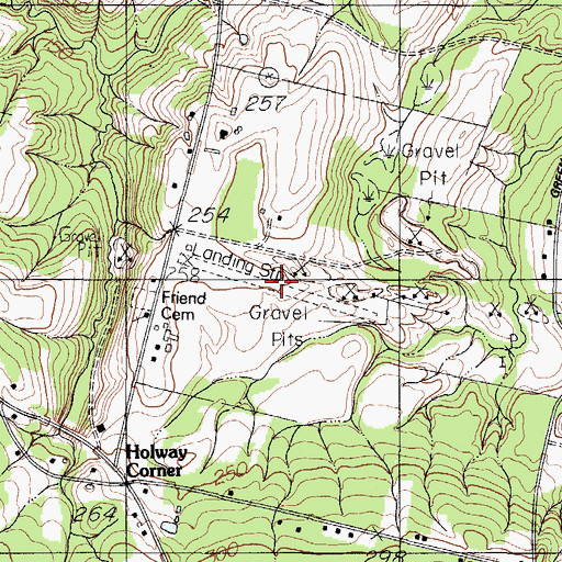 Topographic Map of Hapworths Landing Area (historical), ME
