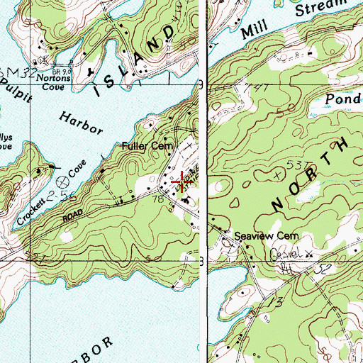 Topographic Map of Witherspoons Landing Strip, Inc, ME