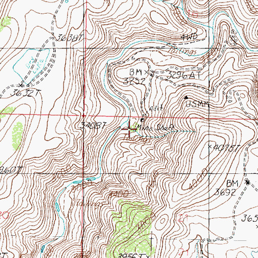 Topographic Map of Hillside Mine, AZ