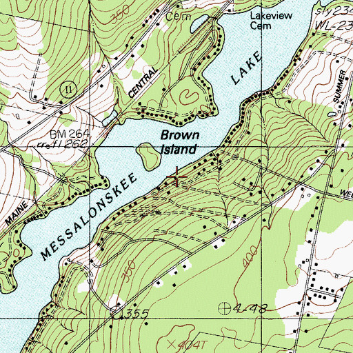 Topographic Map of Moody Snow Pond Seaplane Base, ME