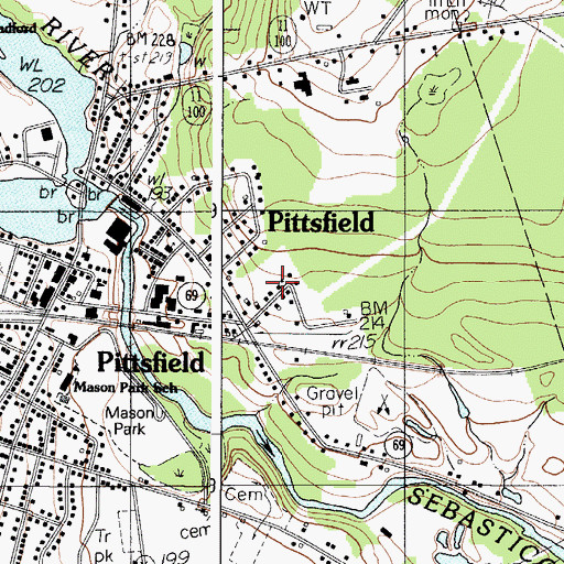 Topographic Map of Cianbro Heliport, ME