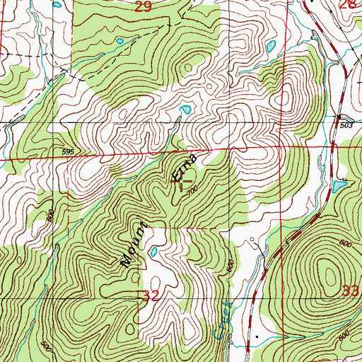 Topographic Map of Mount Etna, AR