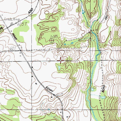 Topographic Map of Rogers Airport (historical), ME