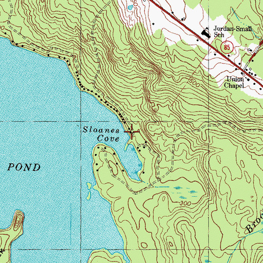 Topographic Map of Panther Pond Seaplane Base, ME